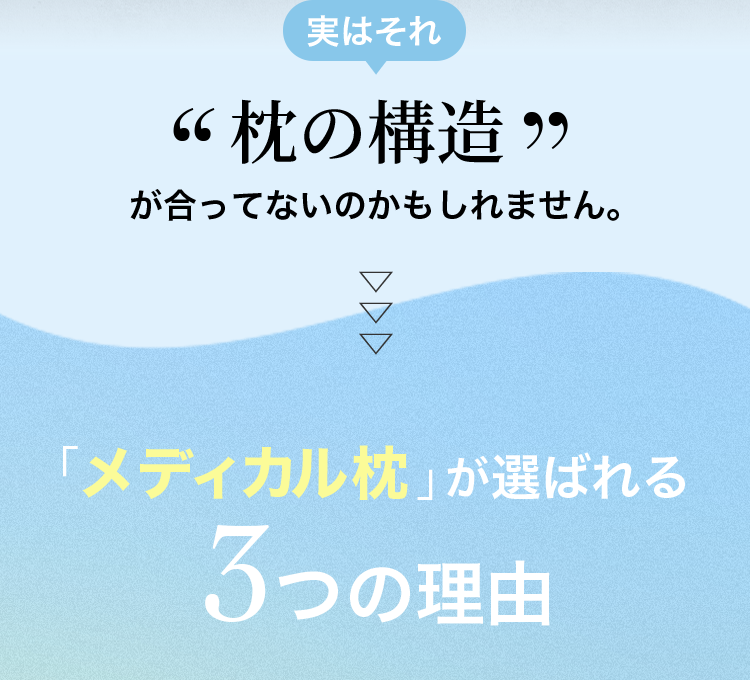 実はそれ枕の構造が合ってないのかもしれません。