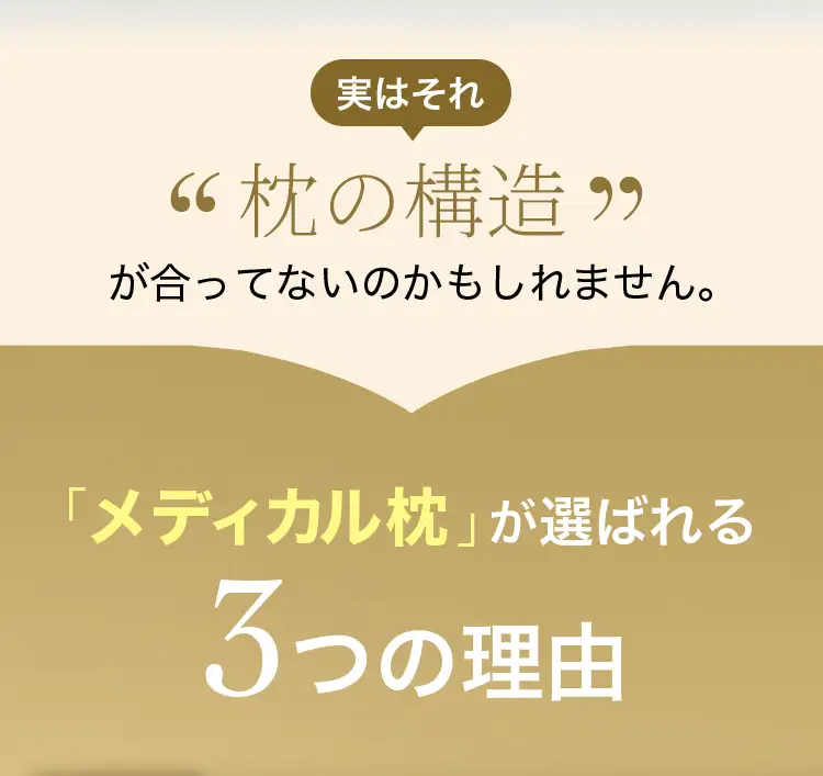 実はそれ枕の構造が合ってないのかもしれません。