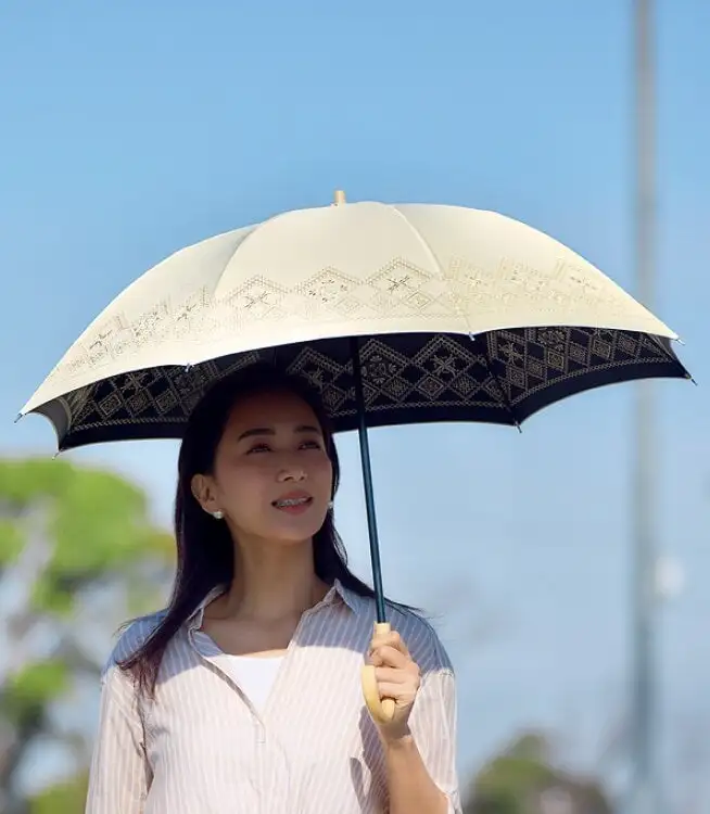 画像：日蔭だまり。日傘