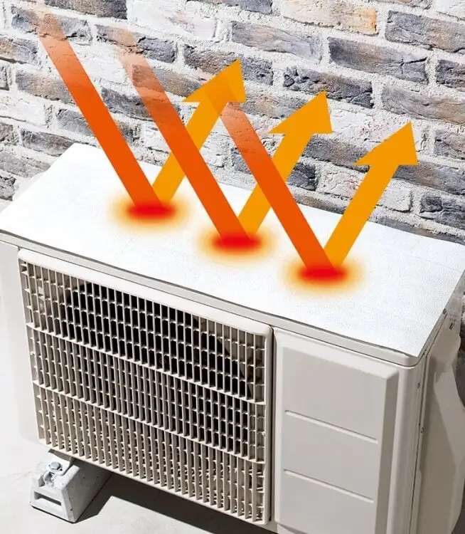 画像：室外機遮熱シート