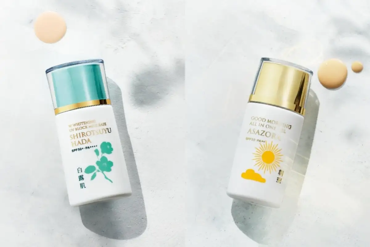 定番人気のUV化粧下地「白露肌」と「朝空」