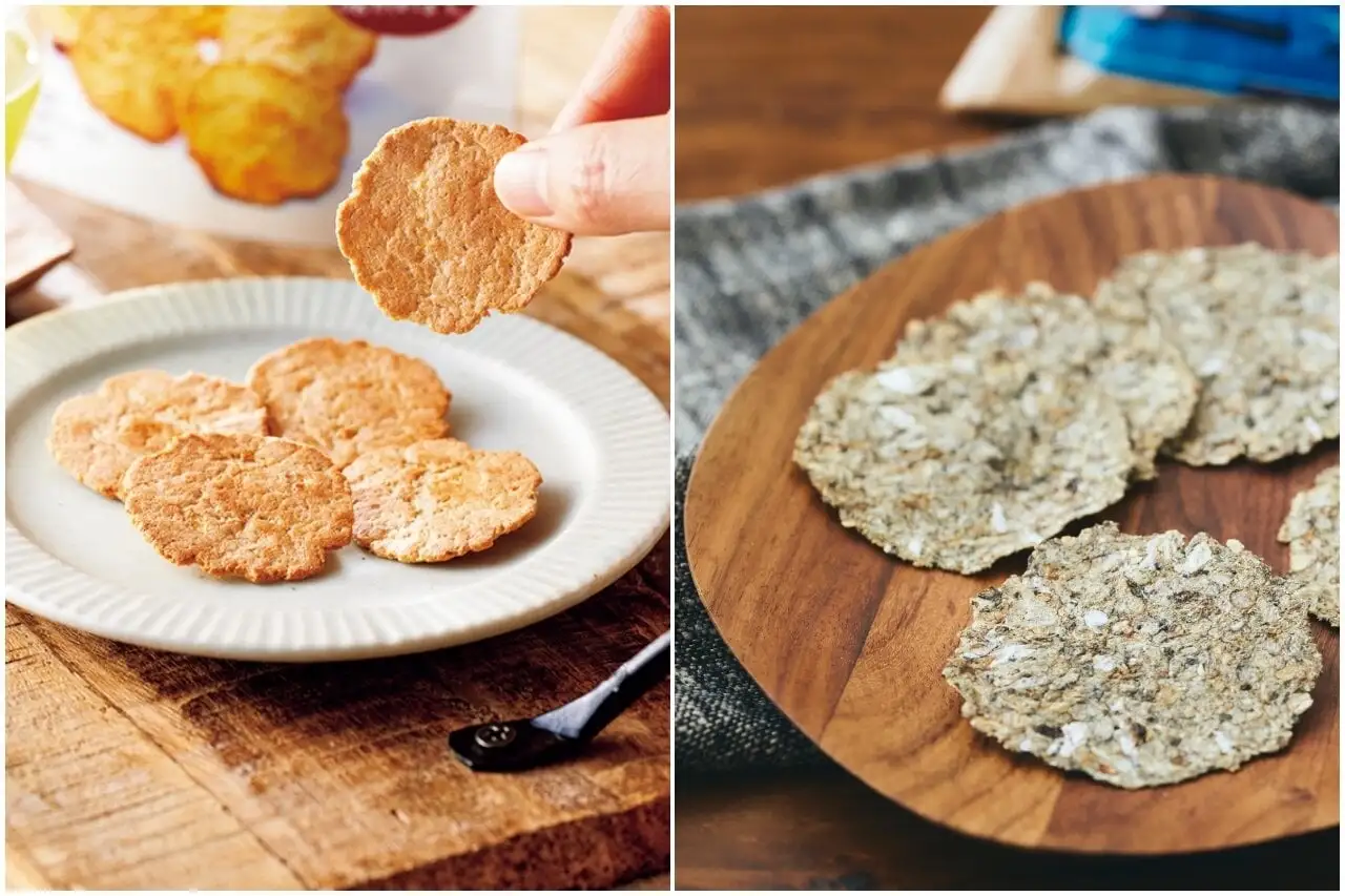 鶏むねチップスと薄焼いわし