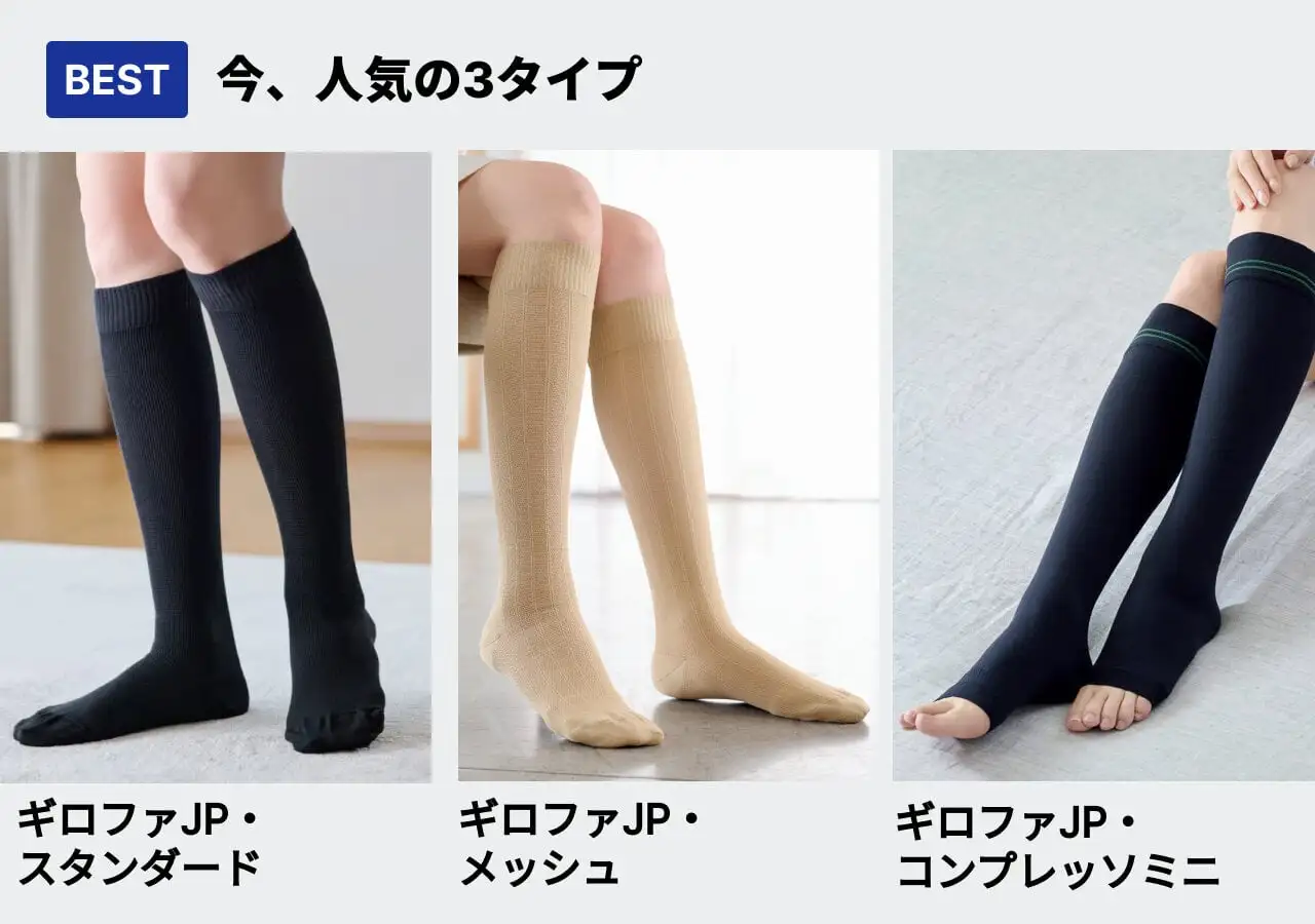 画像：ギロファのスタンダード、メッシュ、コンプレッソミニを着用している様子