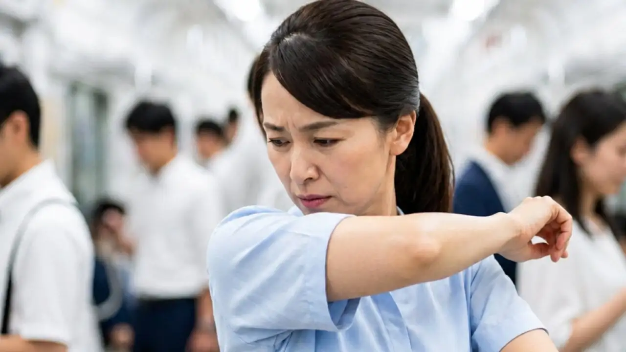 わきの臭いが気になる50代女性