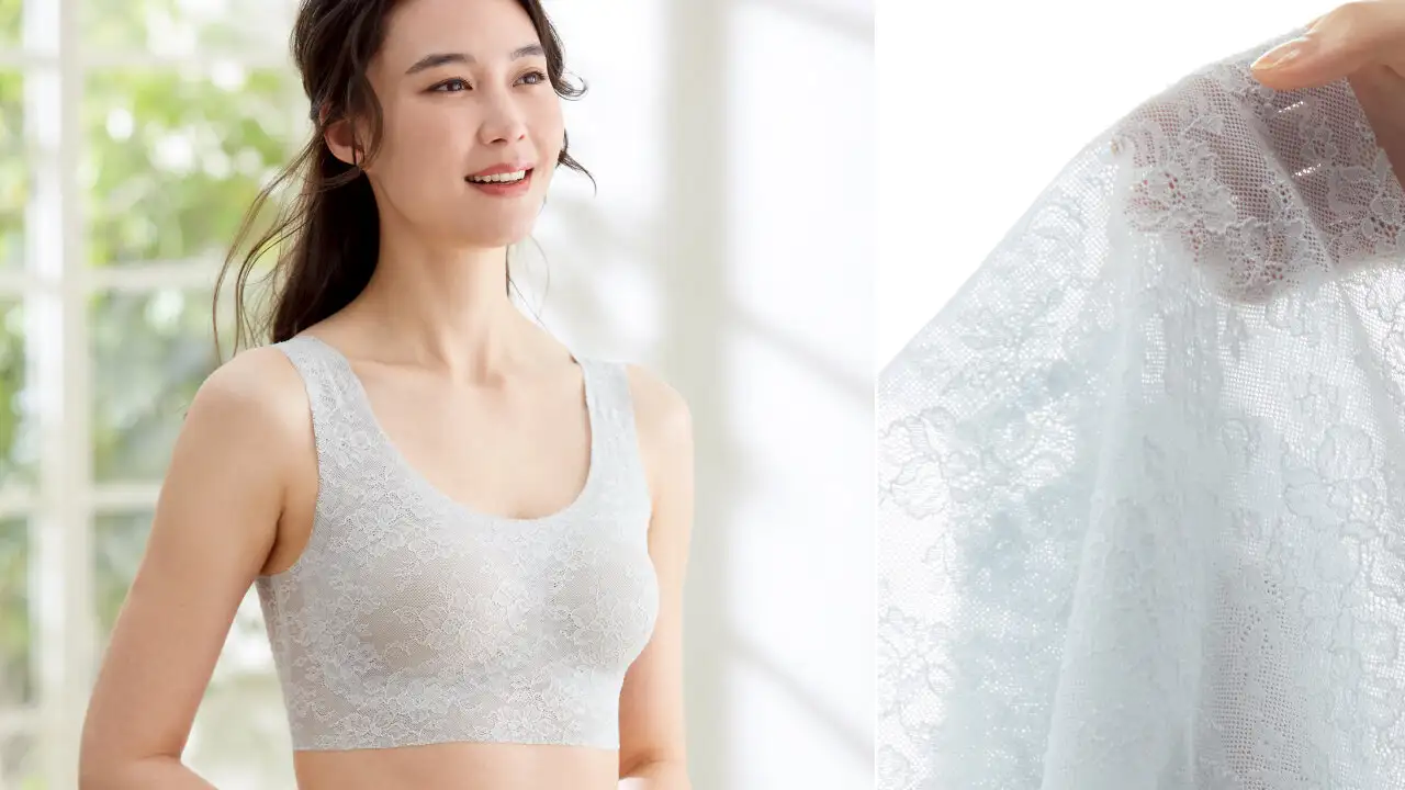 画像：風を感じるブラを女性が着用している様子