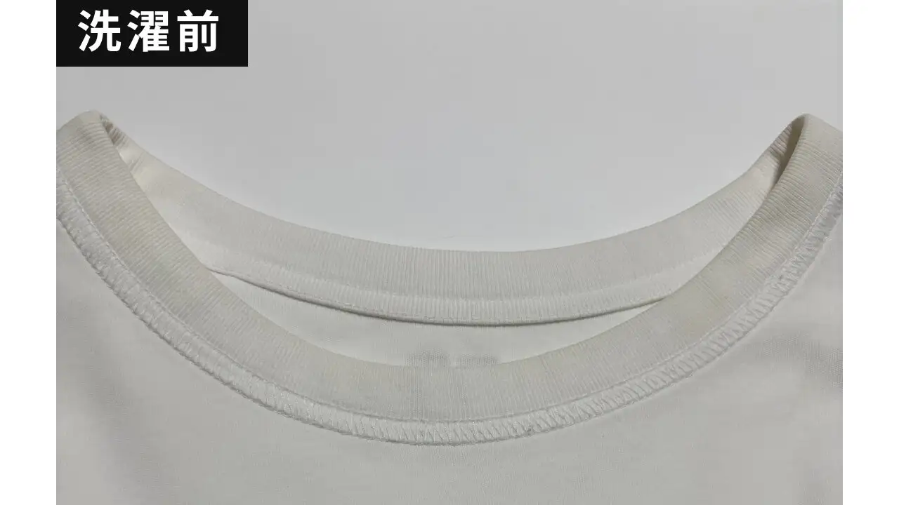 画像：ゼロノンウォッシュで洗濯前のTシャツ