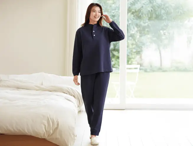 画像：フジヒートのコットンパジャマ（女性用・男性用）