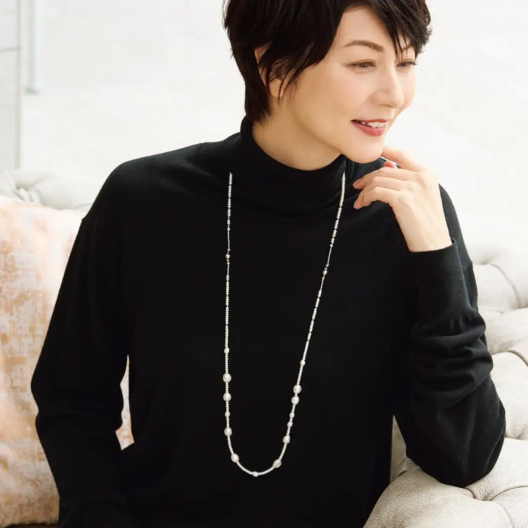 画像：ダブルパールネックレス