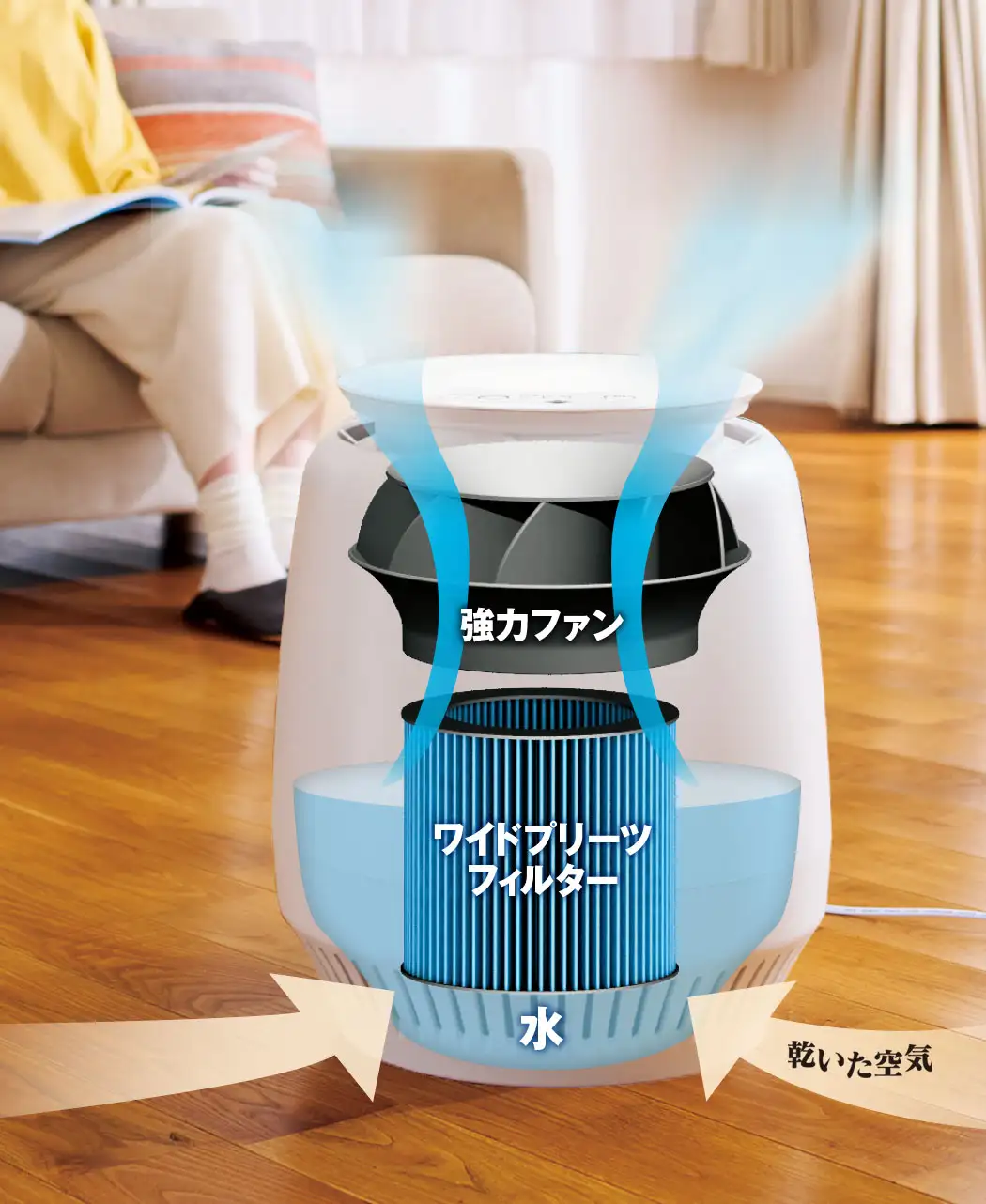 nicoja 気化式加湿器 モイスシールド 恐ろしく NL2061 2022年式 