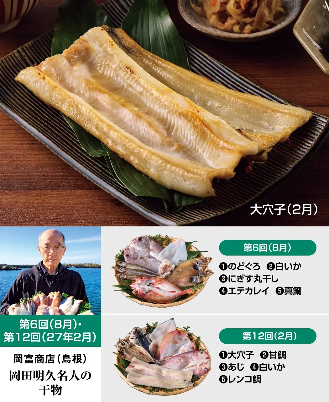 干物名人の新鮮地魚12ヵ月頒布会5