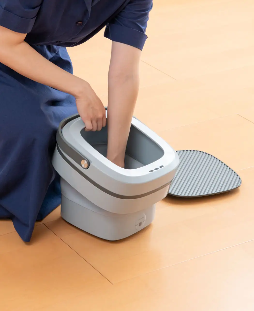 新品 MOYU簡易洗濯機 （通販生活®通販生活のたためるミニ洗濯機 