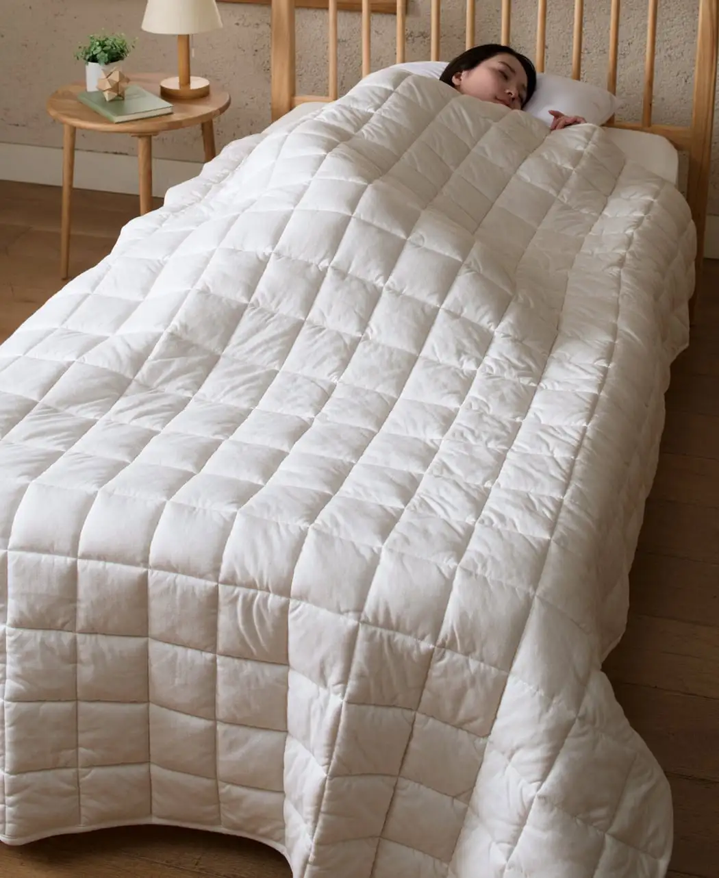 通販生活のシャホリーウールパッド・肌かけふとん2