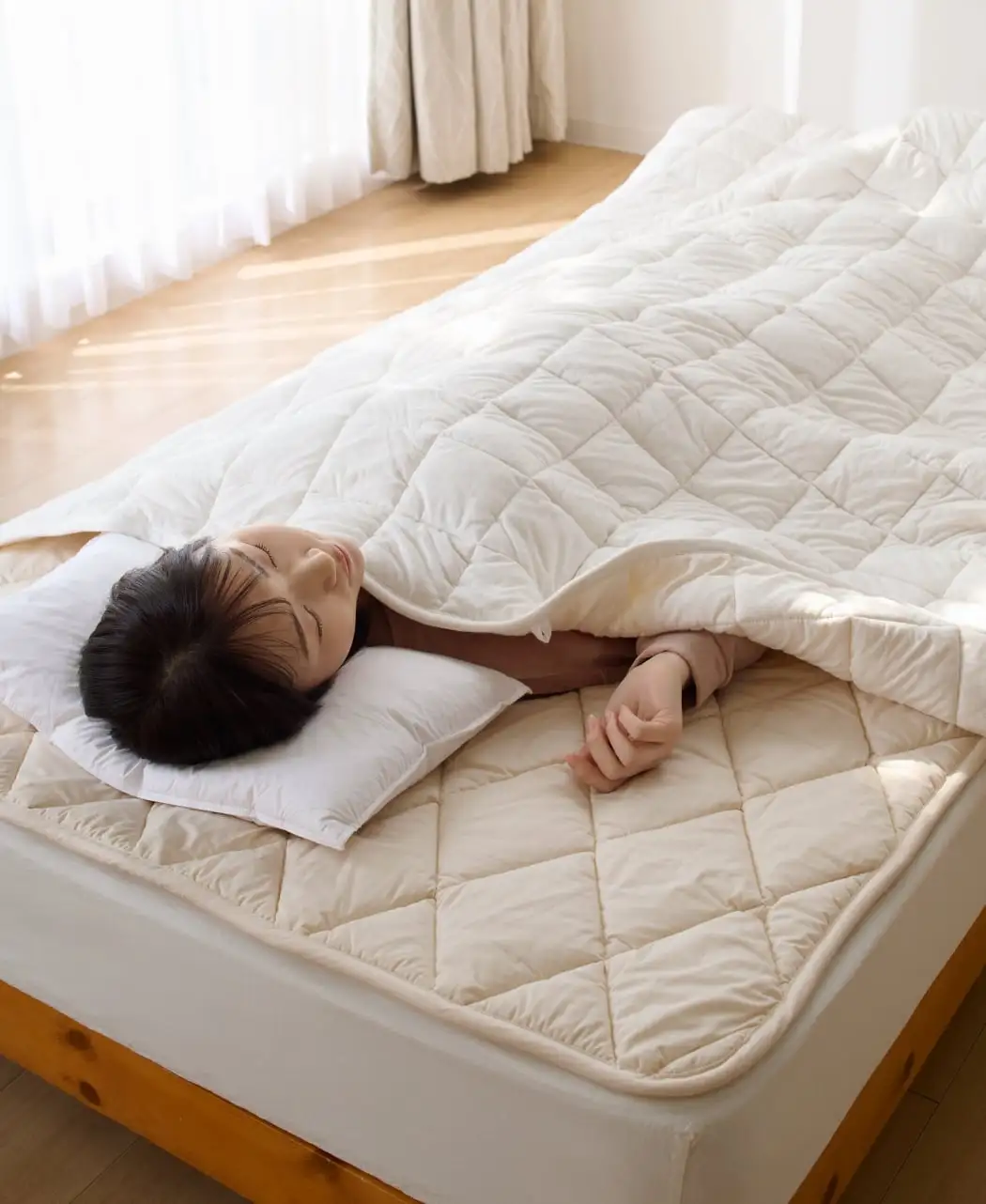 通販生活のシャホリーウールパッド・肌かけふとん1