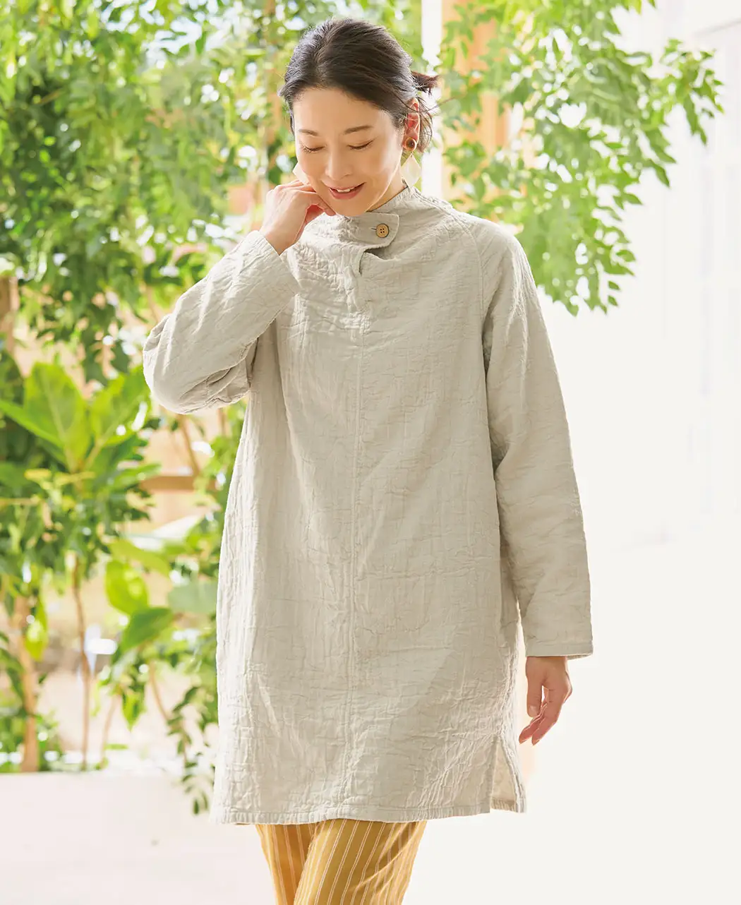 8時だよ 通販生活 トリプルガーゼチュニック 公式 カタログハウスの通販サイト