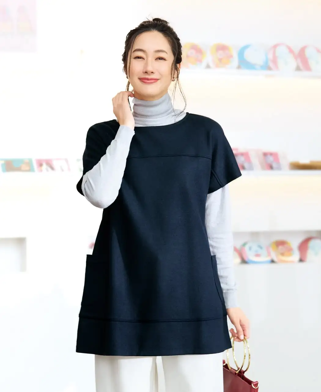 圧縮ウールのチュニックベスト0