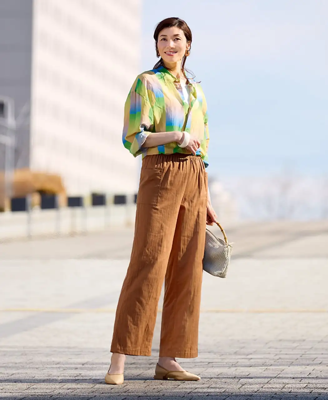 ストレッチガーゼイージーパンツ0