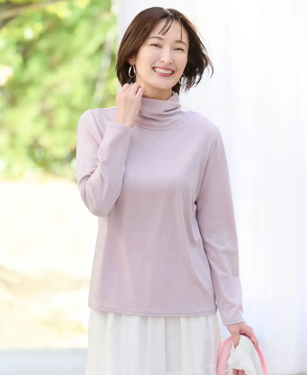 スエード調カットソー杢カラー0