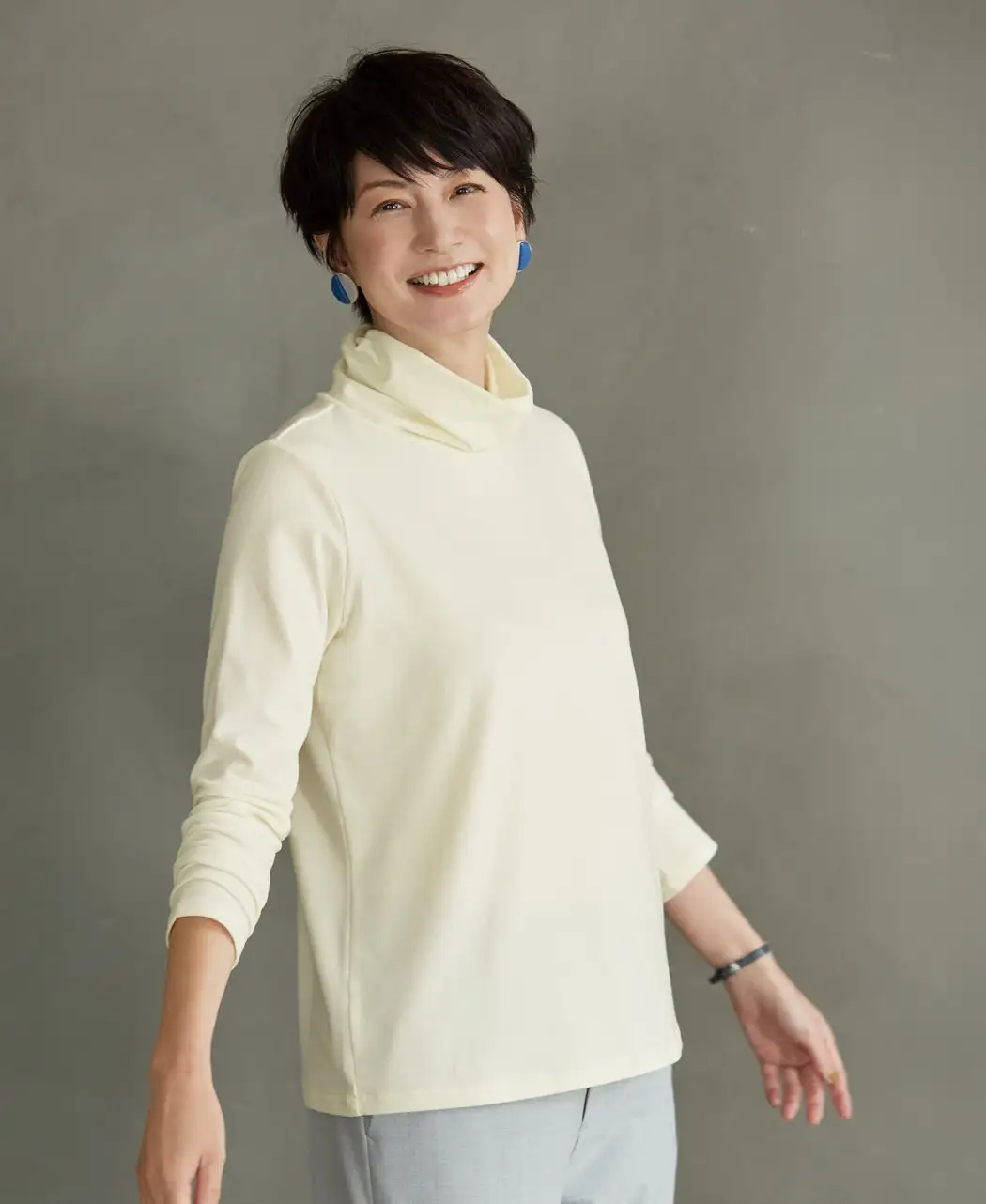 スエード調カットソー0