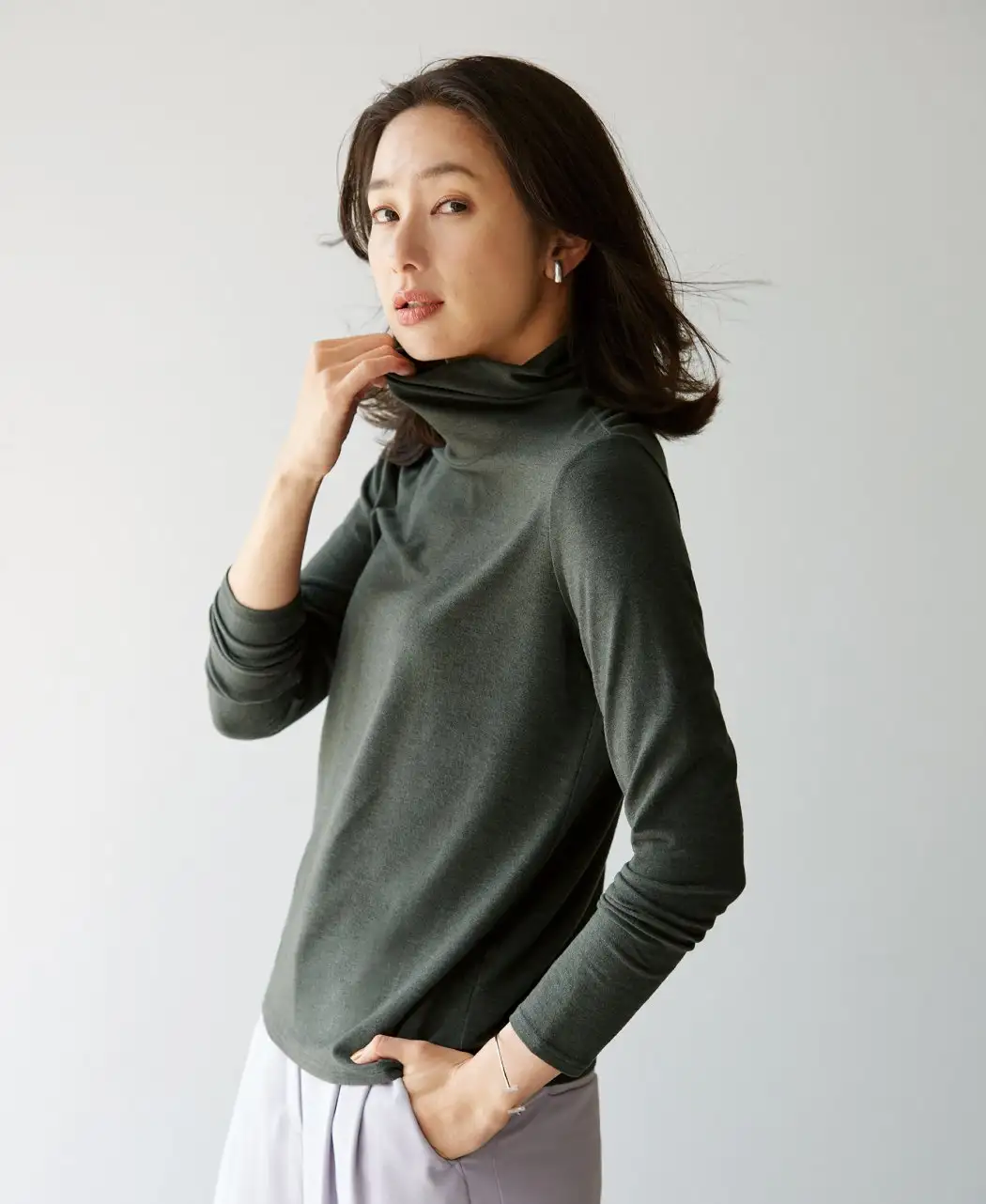 スエード調カットソー12