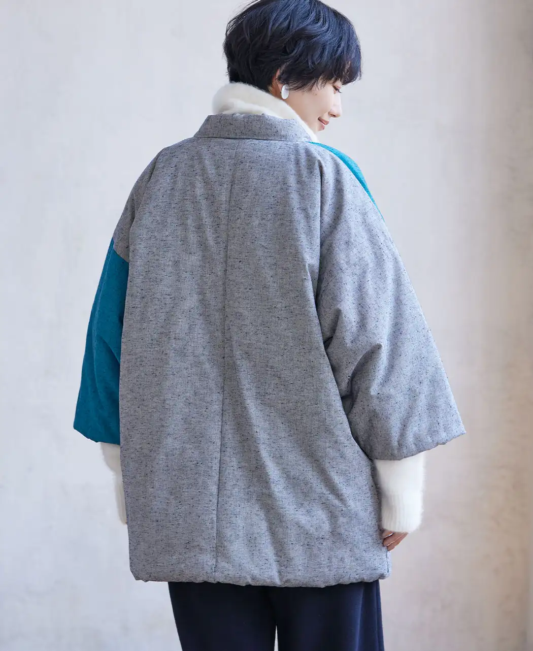 裂織りのはんてん袖無し 裂織りのはんてん袖無し