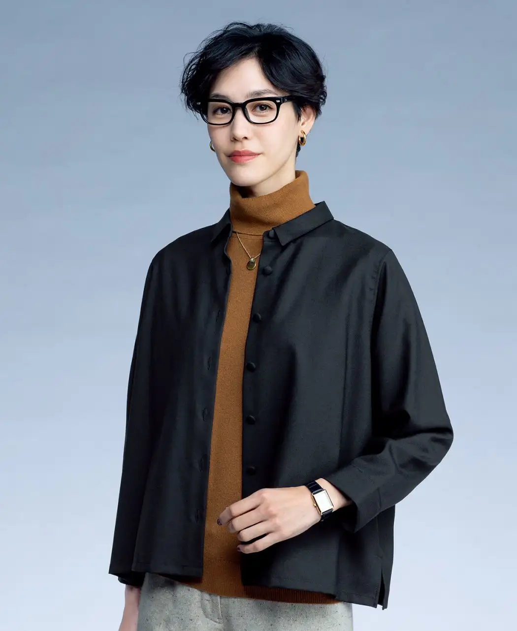 尾州ウールのシャツジャケット0