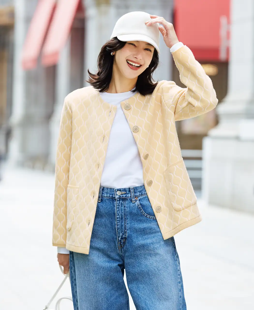 フラスコ柄ニットジャケット0