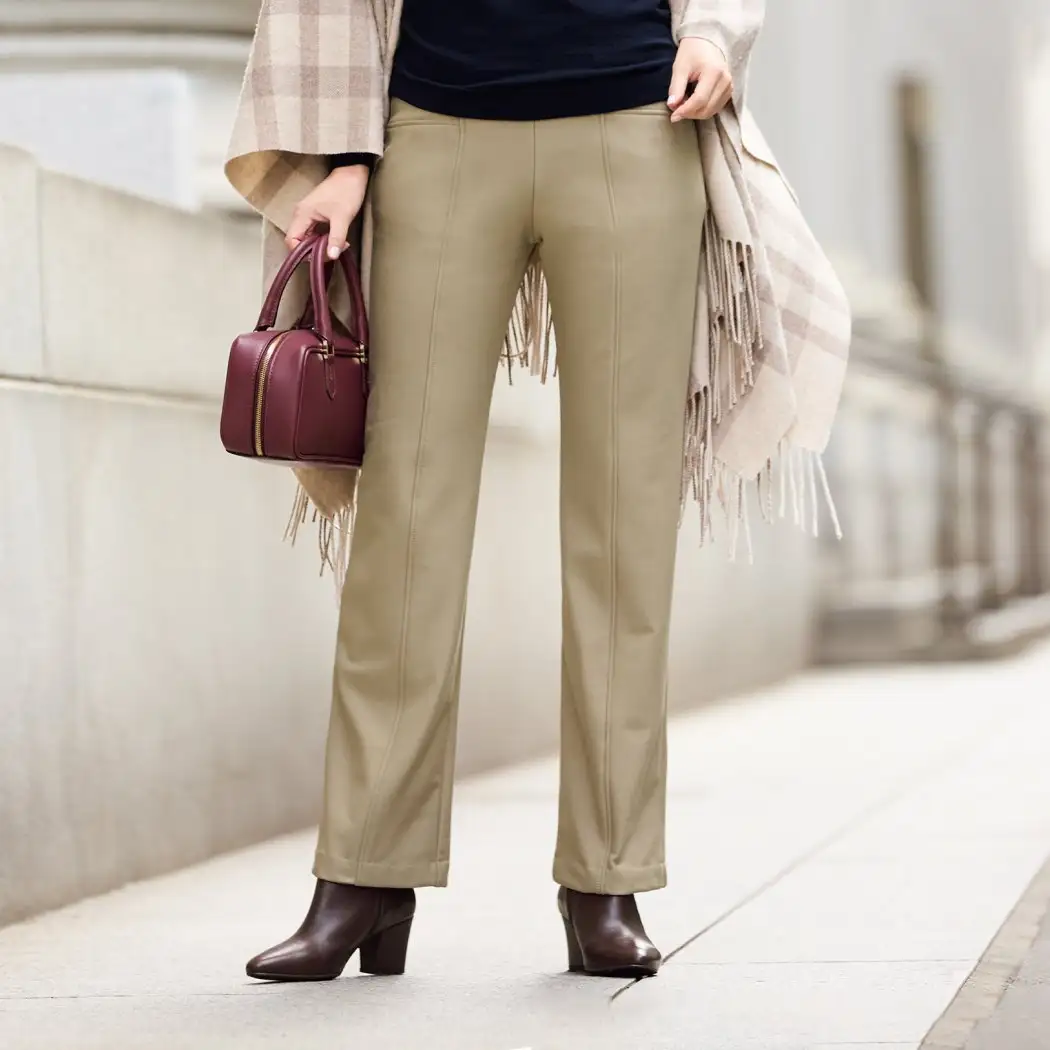 センターシーム裏起毛パンツ