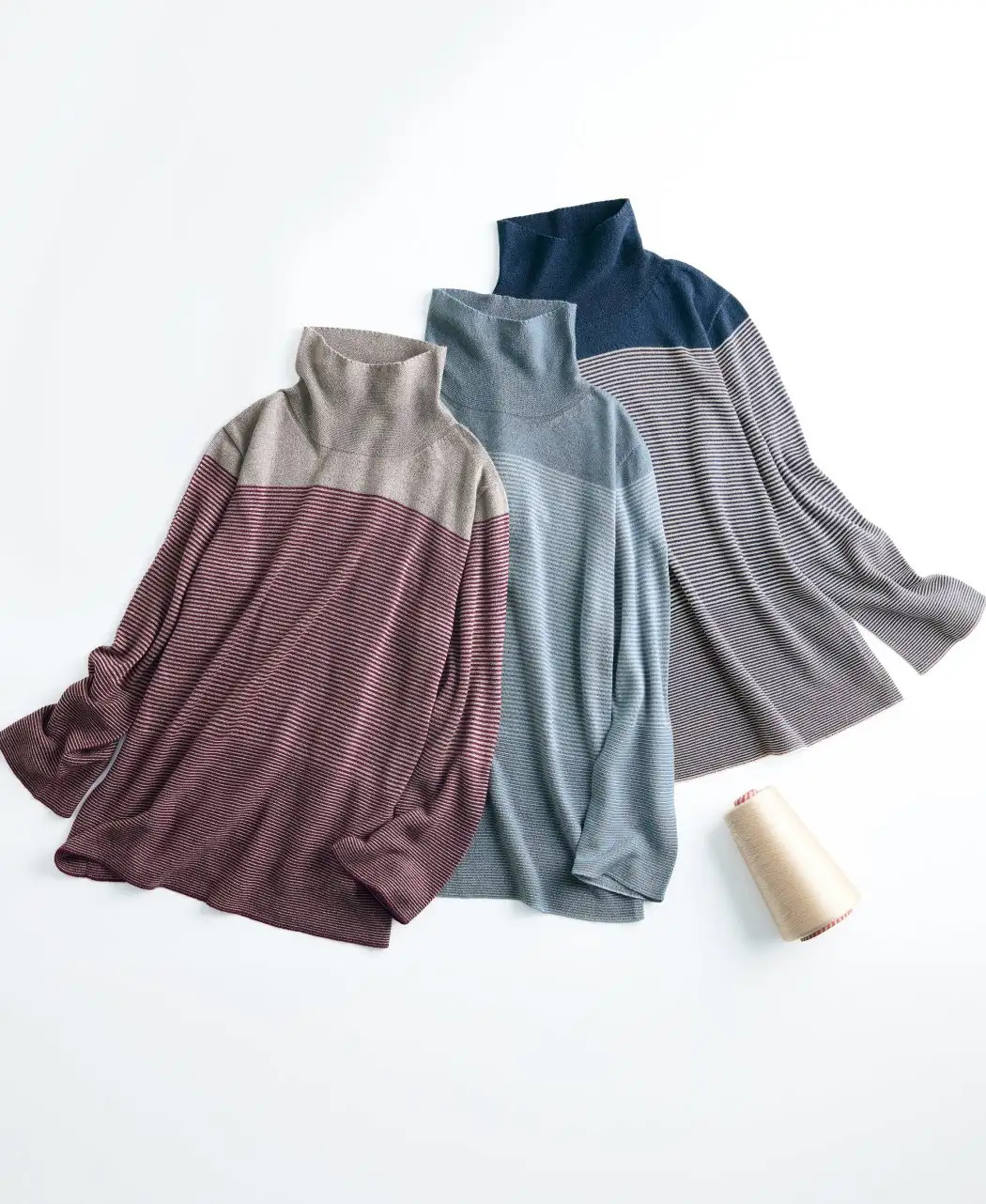 シルクの残糸ニットプルオーバー0