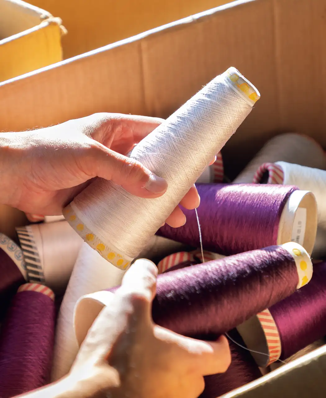 シルクの残糸ニットプルオーバー8