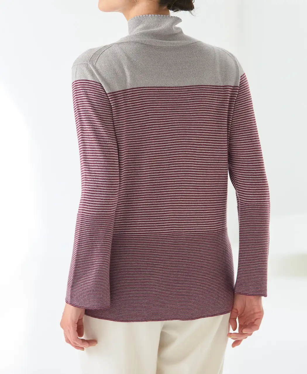 シルクの残糸ニットプルオーバー4