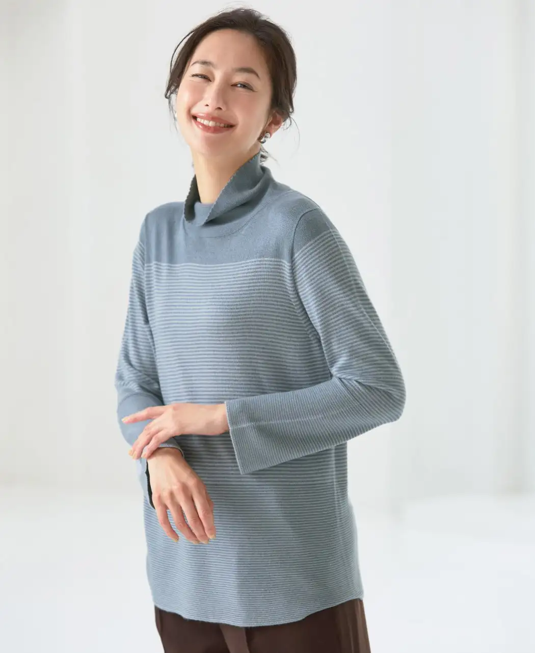 シルクの残糸ニットプルオーバー2