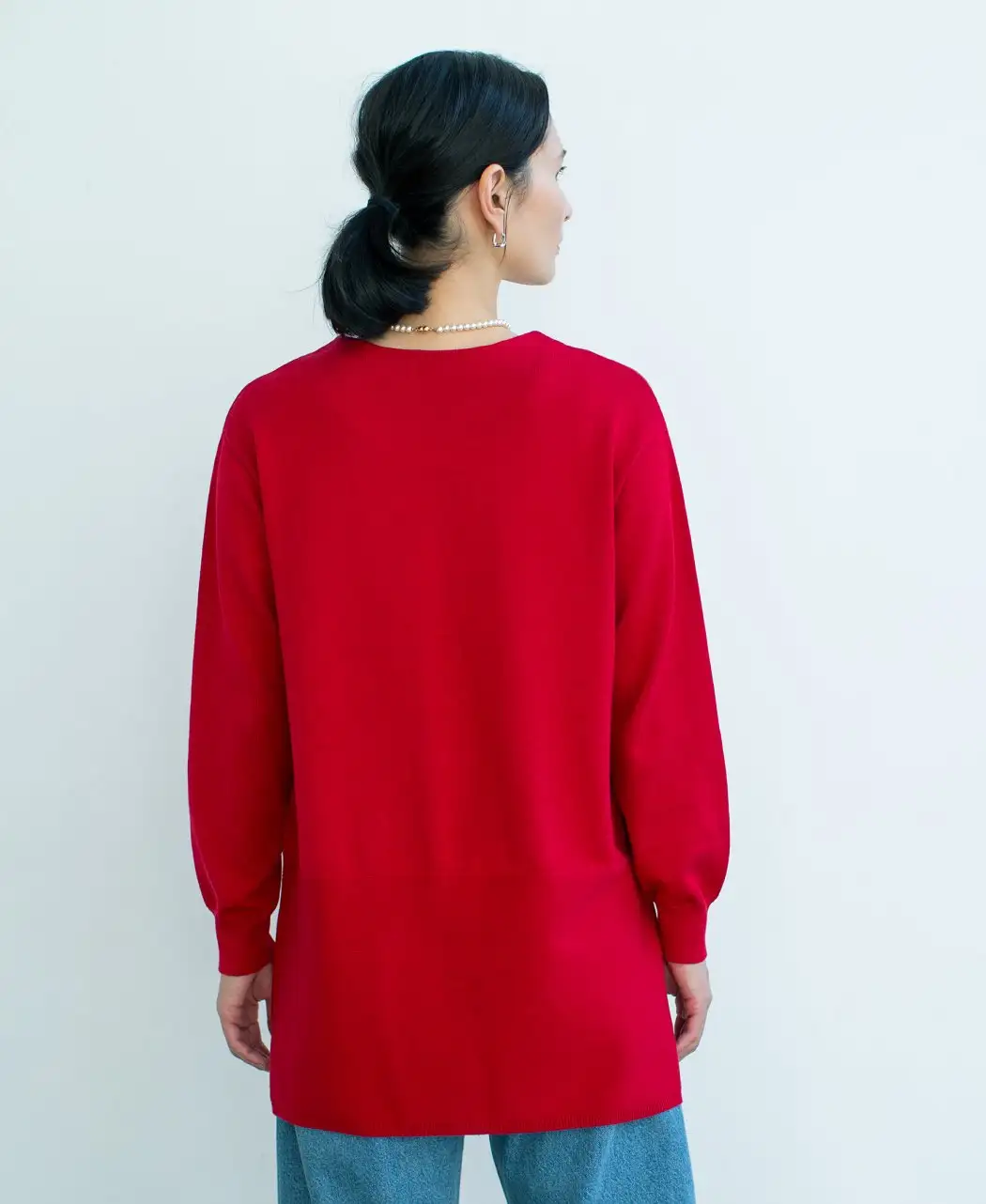 コットンシルクVネックカーディガン2