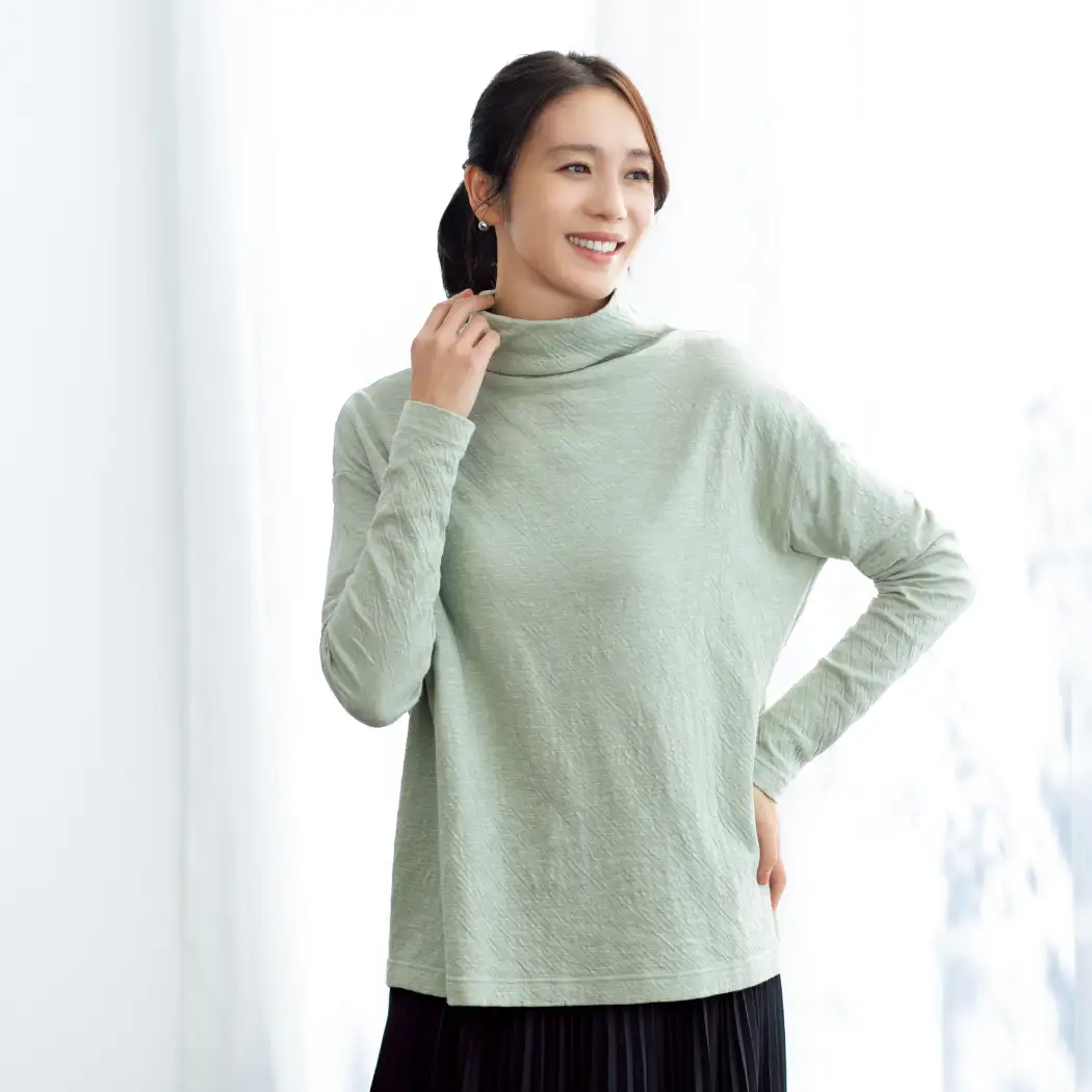 なめらか天竺ゆったりトップス