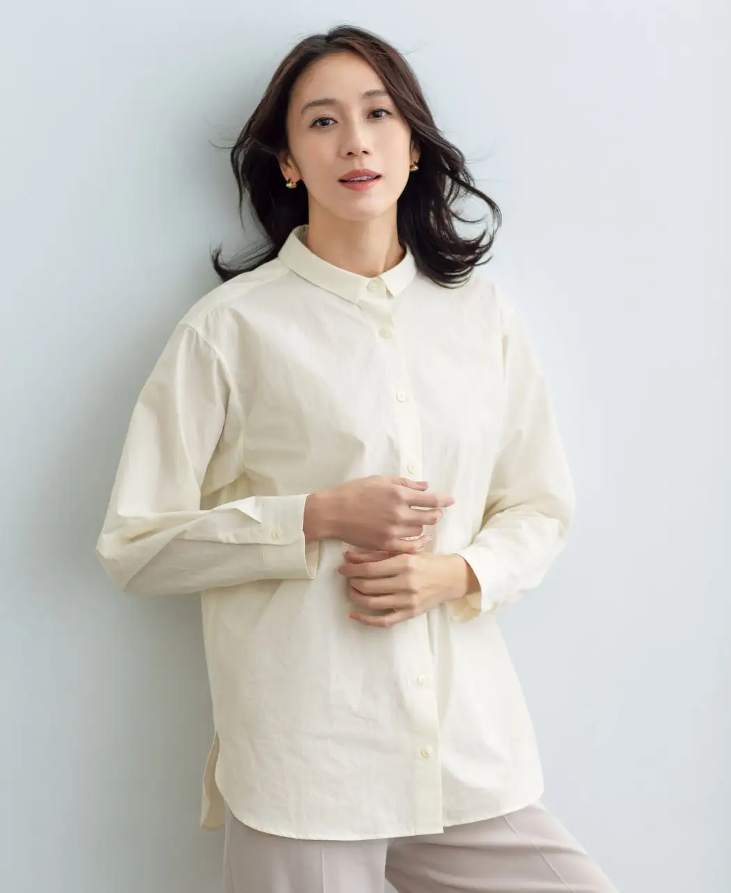 近江晒のコットンシャツ1