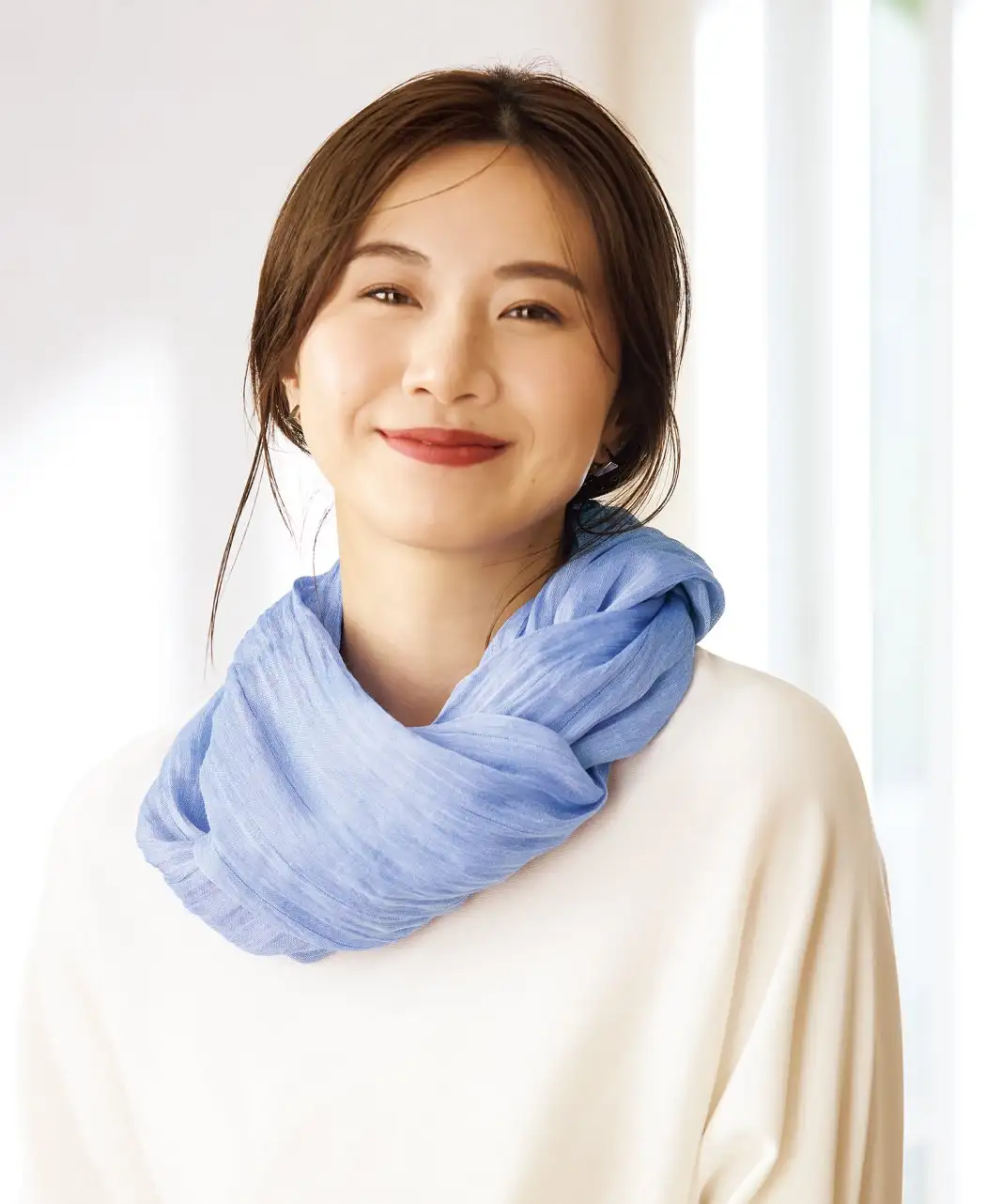 能登上布のストール 雨絣0