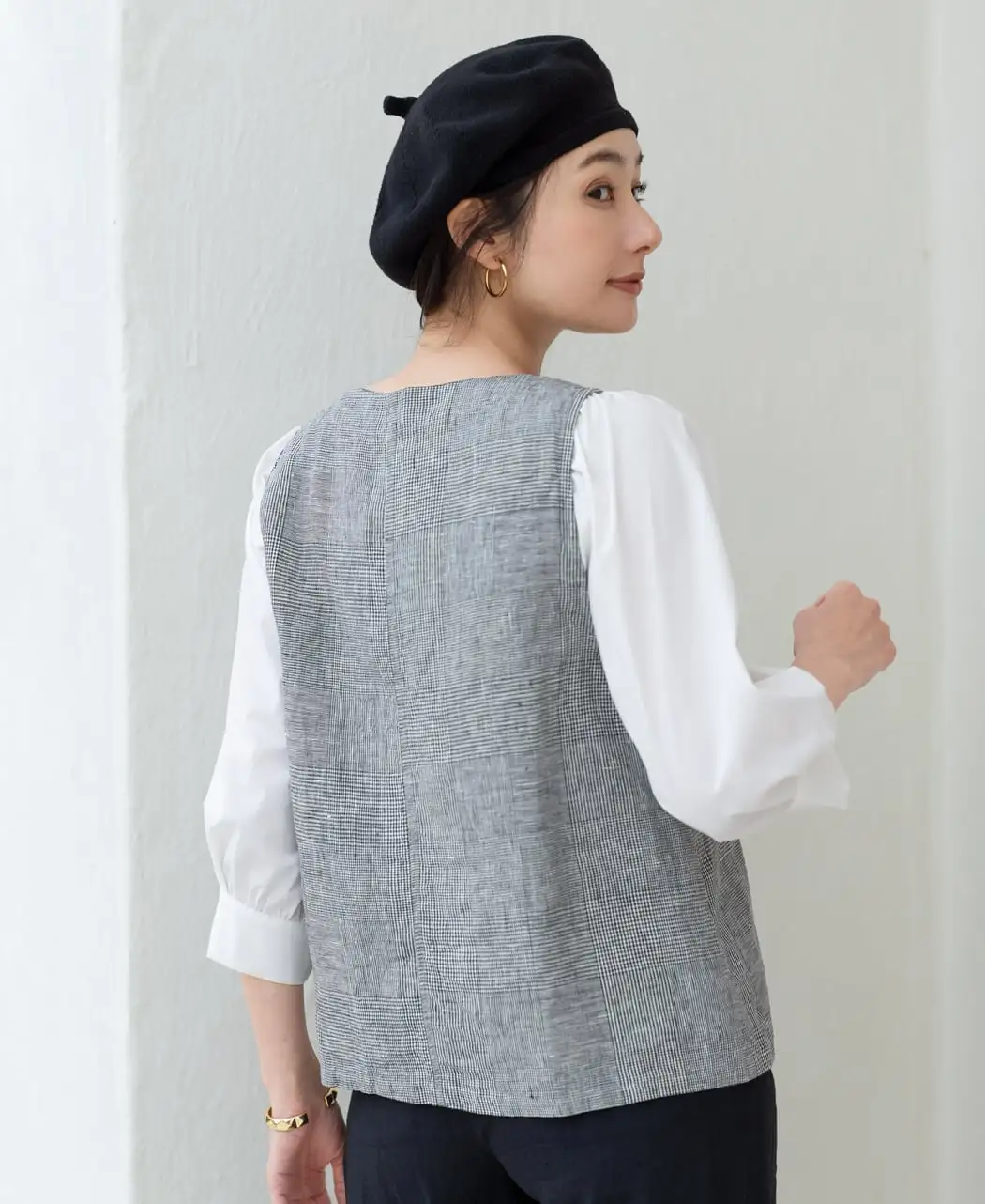 フレンチリネンベスト1