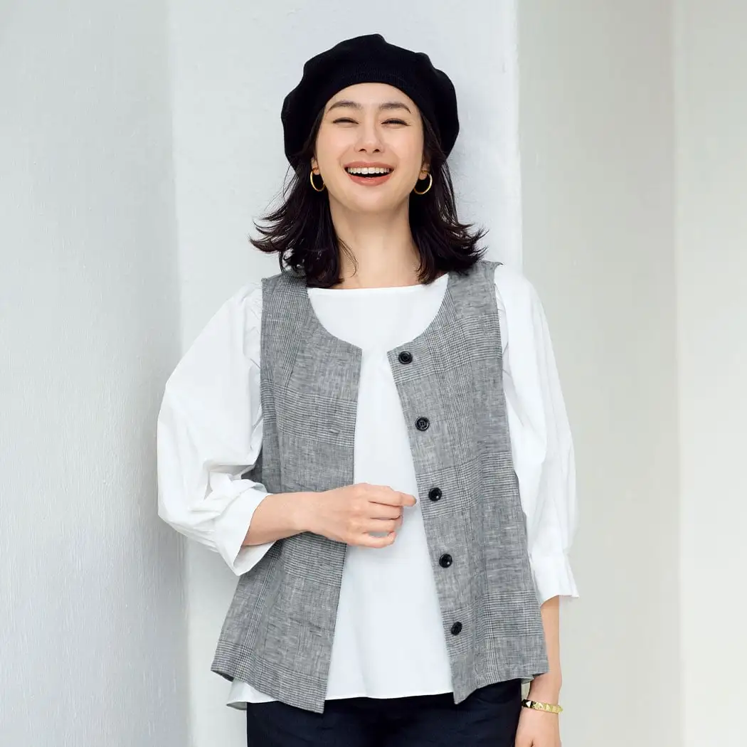 画像：フレンチリネンベスト