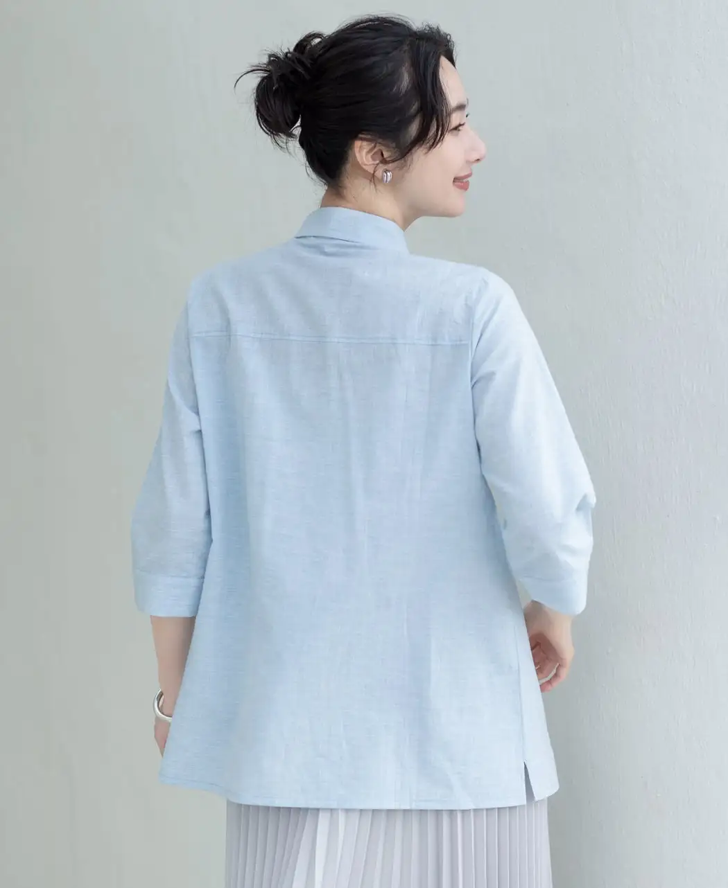 やわらか綿のポロブラウス3