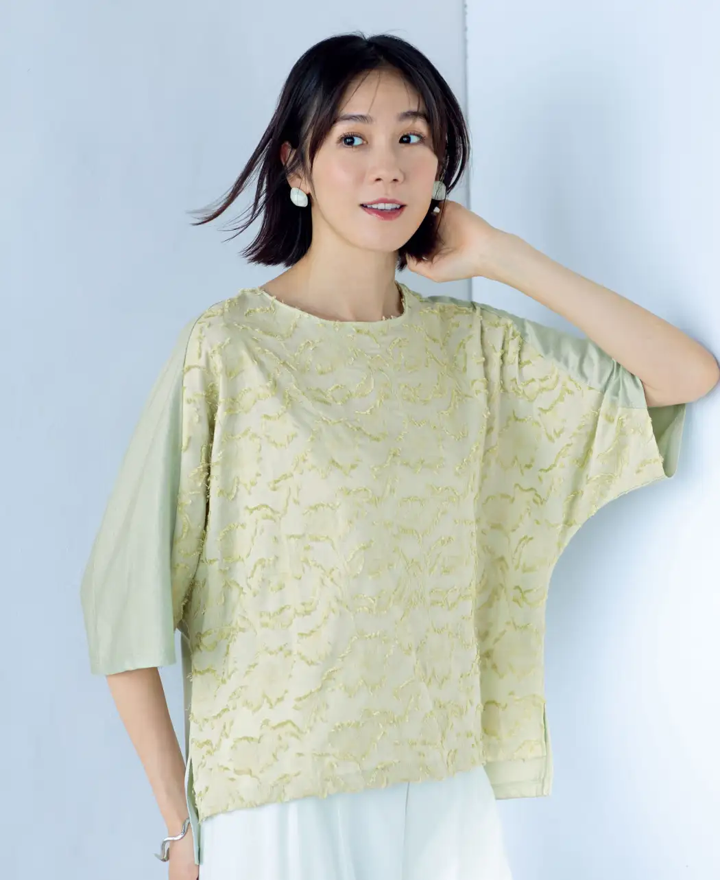 リーフカットドルマンTシャツ0