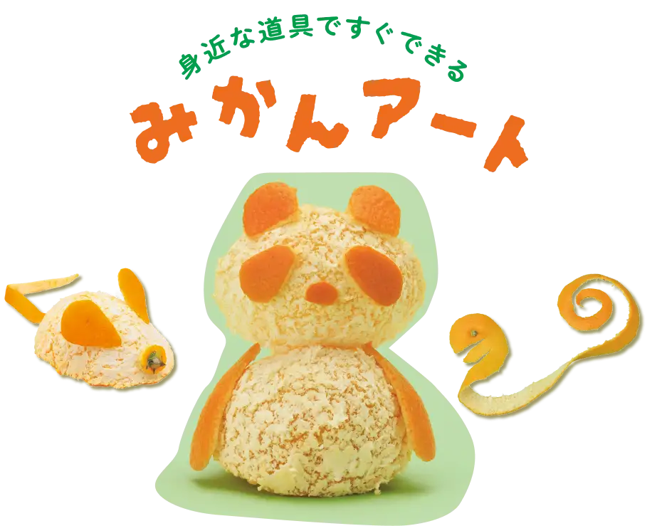 身近な道具ですぐできる「みかんアート」