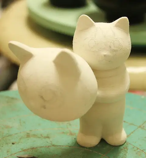 石粉粘土で形を作る イメージ