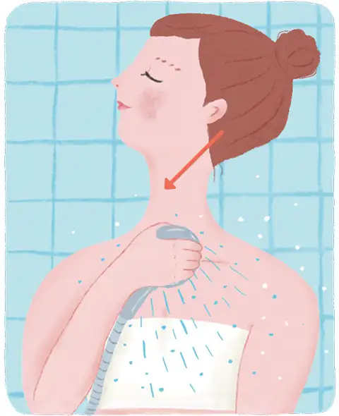 首・デコルテマッサージイメージ