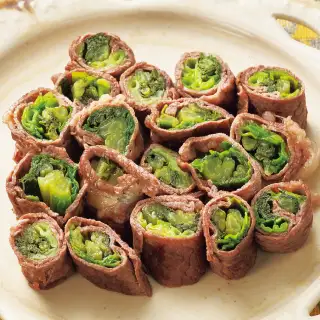 牛肉野沢菜ロール イメージ