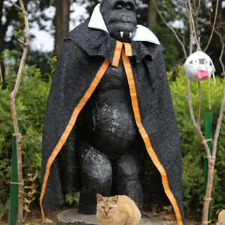 ハロウィンパーティーで待ちぼうけを食らいすぎるネコ　　mochaさん