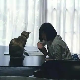 監視の目が厳しすぎるネコ　　にらさん