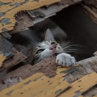 ００７の悪役ジョーズみたいな鋼鉄の歯すぎるネコ　　karukan_catさん